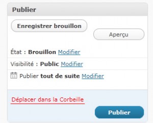 Wordpress : utiliser les brouillons