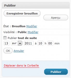 Wordpress : utiliser les brouillons